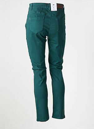 Jeans coupe slim stretch taille normale vert JULIE GUERLANDE femme