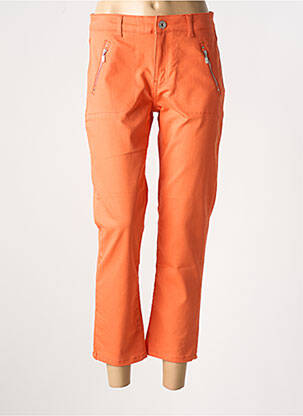 Pantalon 7/8 stretch taille normale orange DOLCEZZA femme