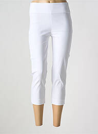 Pantacourt stretch taille normale blanc YEST femme