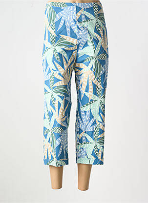 Pantacourt coupe droite taille normale bleu ORIENTIQUE NATURALLY femme