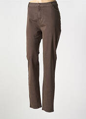 Jeans coupe slim marron YEST pour femme seconde vue