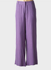 Pantalon droit violet YEST pour femme seconde vue