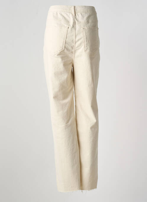Jeans coupe droite beige YEST pour femme