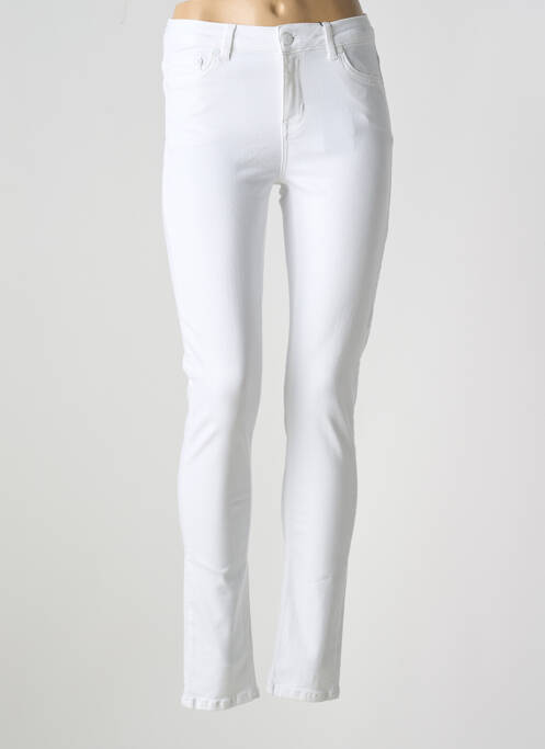 Jeans coupe slim blanc BASE LEVEL pour femme