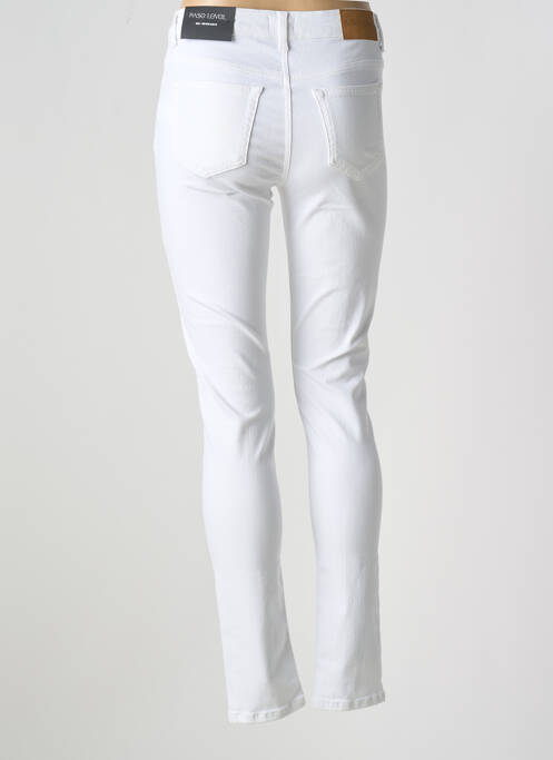 Jeans coupe slim blanc BASE LEVEL pour femme