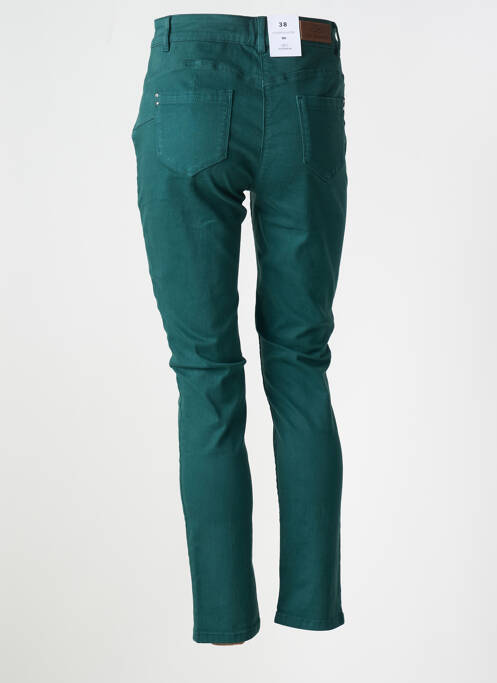Jeans coupe slim vert JULIE GUERLANDE pour femme
