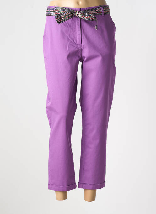 Pantalon 7/8 violet JULIE GUERLANDE pour femme