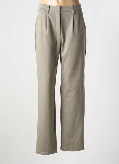 Pantalon droit marron YEST pour femme