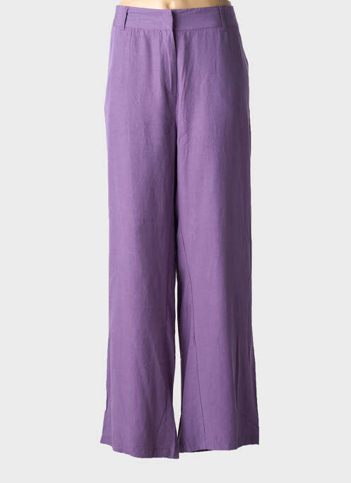 Pantalon droit violet YEST pour femme