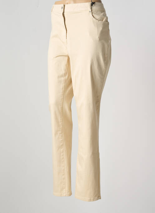Pantalon slim beige JULIE GUERLANDE pour femme