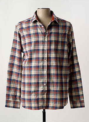 Chemise manches longues coupe droite bleu CAMBRIDGE homme