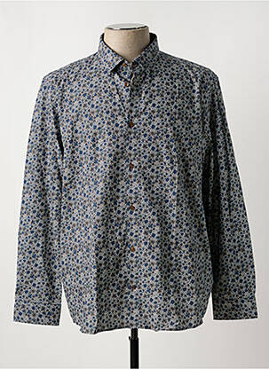 Chemise manches longues imprimé fleurs bleu CAMBRIDGE homme