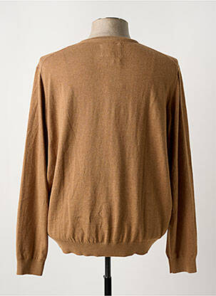 Pull col v manches longues marron CAMBRIDGE homme