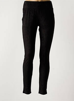 Legging tissage suedine taille haute noir IVY BEAU femme