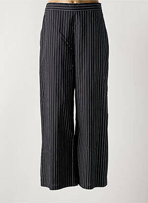 Pantalon large fermeture zip latéral taille haute noir SURKANA femme