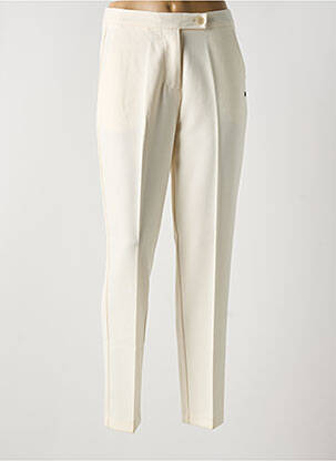 Pantalon slim taille haute taille haute beige SURKANA femme