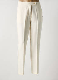 Pantalon slim taille élastique taille haute beige SURKANA femme
