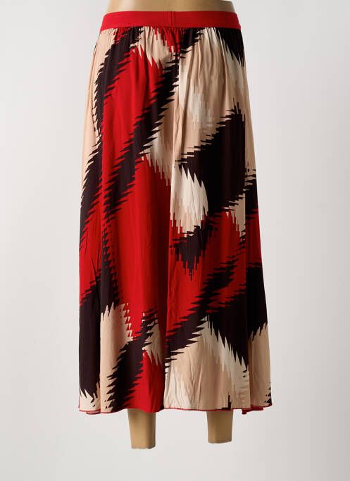 Jupe longue imprimé fantaisie rouge IVY BEAU femme