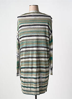 Gilet manches longues col v vert YEST femme