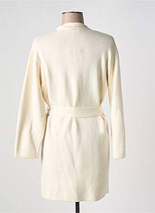 Gilet manches longues col châle beige SURKANA femme