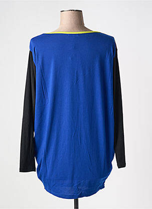 Top imprimé fantaisie manches longues bleu EDEN & ORPHEE femme