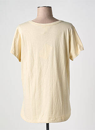 T-shirt coupe droite manches courtes beige ORIENTIQUE NATURALLY femme