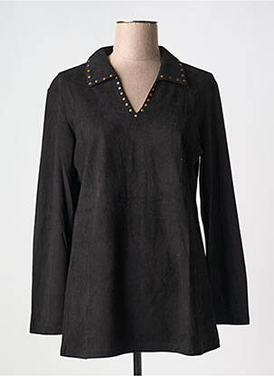 Blouse manches longues manches longues noir IVY BEAU femme