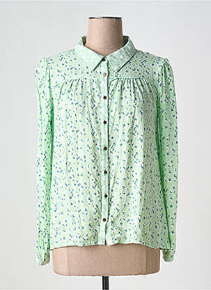 Chemisier imprimé fantaisie manches longues vert YEST femme