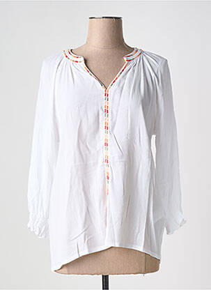 Blouse imprimé fantaisie manches longues blanc YEST femme