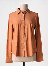 Chemisier coupe cintrée manches longues marron YEST femme