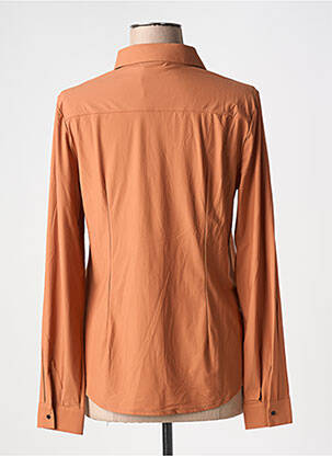 Chemisier coupe cintrée manches longues marron YEST femme
