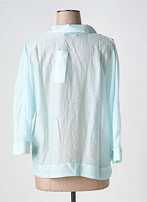 Chemisier coupe droite manches 3/4 bleu YEST femme