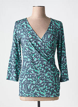 Top imprimé fantaisie manches 3/4 gris YEST femme