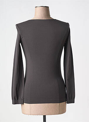 Top coupe cintrée manches longues gris DIVINA SPOSA femme