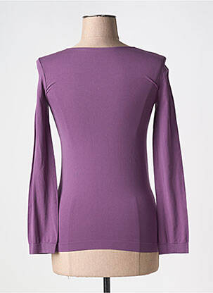 Top coupe cintrée manches longues violet DIVINA SPOSA femme