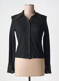 Chemisier coupe cintrée manches longues noir LOKITA femme