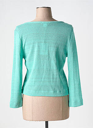 Gilet manches longues col v bleu DOLCEZZA femme