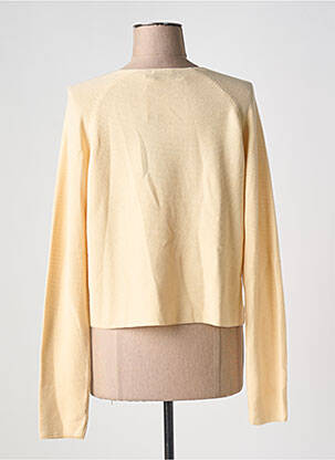 Gilet manches longues col v jaune YEST femme