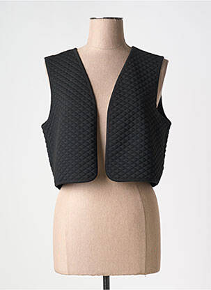 Gilet sans manche coupe droite noir YEST femme