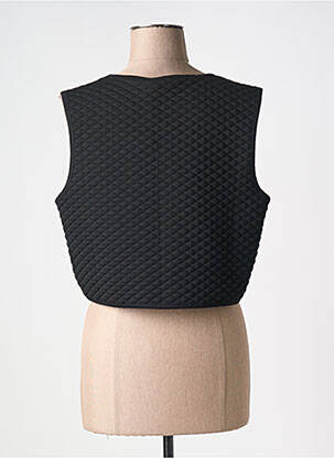Gilet sans manche col v noir YEST femme