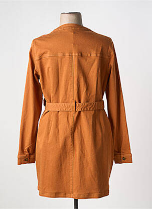 Robe mi-longue manches longues manches longues marron YEST femme