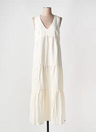 Robe longue coupe évasée sans manche beige SURKANA femme