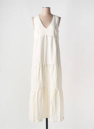 Robe longue coupe évasée sans manche beige SURKANA femme