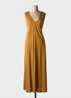 Robe longue sans manche sans manche jaune SURKANA femme