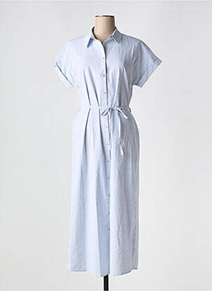 Robe longue manches courtes manches courtes bleu JULIE GUERLANDE femme