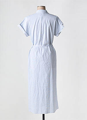 Robe longue manches courtes manches courtes bleu JULIE GUERLANDE femme