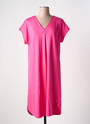 Robe mi-longue manches courtes manches courtes rose IVY BEAU femme