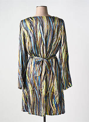 Robe courte coupe fluide manches longues vert SURKANA femme