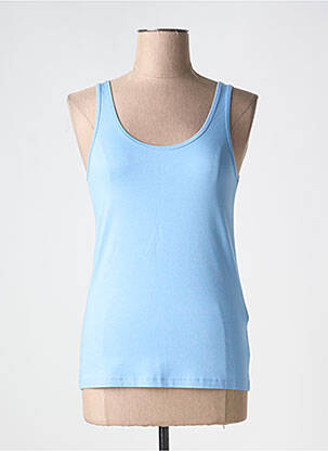 Débardeur stretch sans manche bleu YEST femme