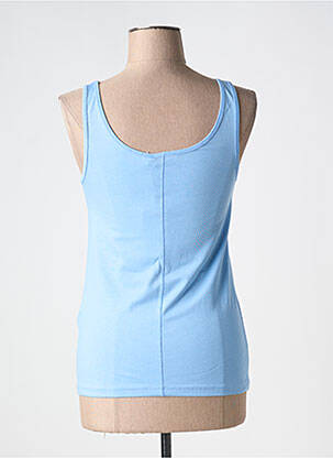 Débardeur stretch sans manche bleu YEST femme